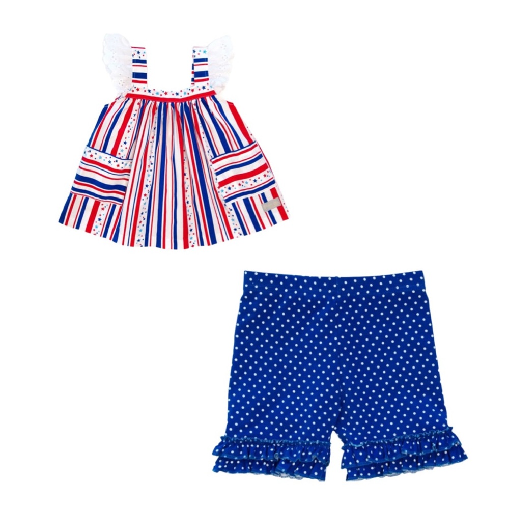 🆕 Eleanor Rose Star Spangled  Short Set.  8/10